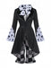 Black 1960s Floral Striped Two Piece Set 3
