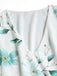 Plus Size 1950s Floral V Neck Belted Dress 6