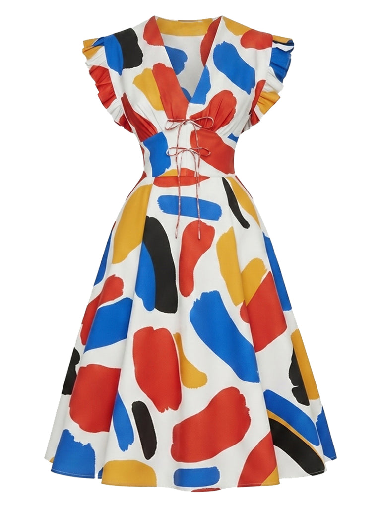 [Pre-Sale] Multicolor 1960s Vintage Retro Dress 2