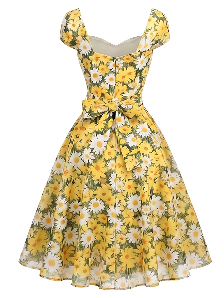 [Pre-Sale] Light Yellow 1950s Vintage Retro Dress 3