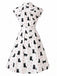 [Pre-Sale] 1950s Cat Polka Dot Belted Shirt Dress