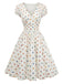 [Pre-Sale] Multicolor 1950s Polka Dot V-Neck Swing Dress