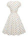 [Pre-Sale] Multicolor 1950s Polka Dot V-Neck Swing Dress