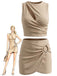 [Pre-Sale] Beige 1980s Vintage Retro Skirt 3