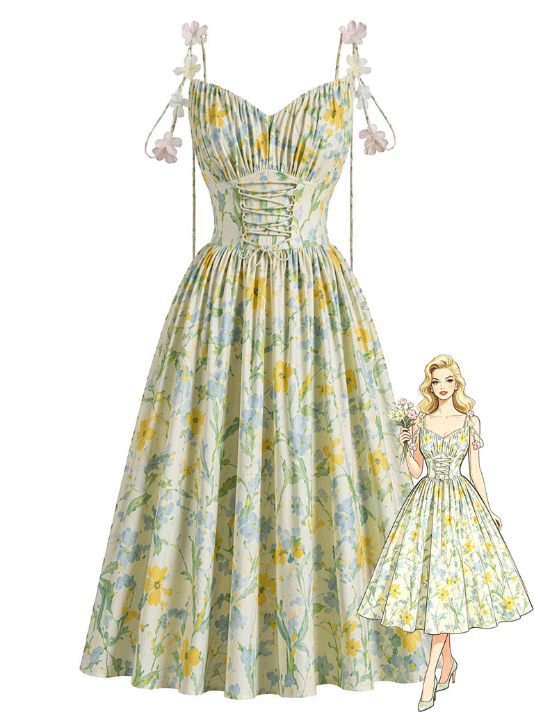 [Pre-Sale] Chartreuse 1930s Vintage Retro Dress