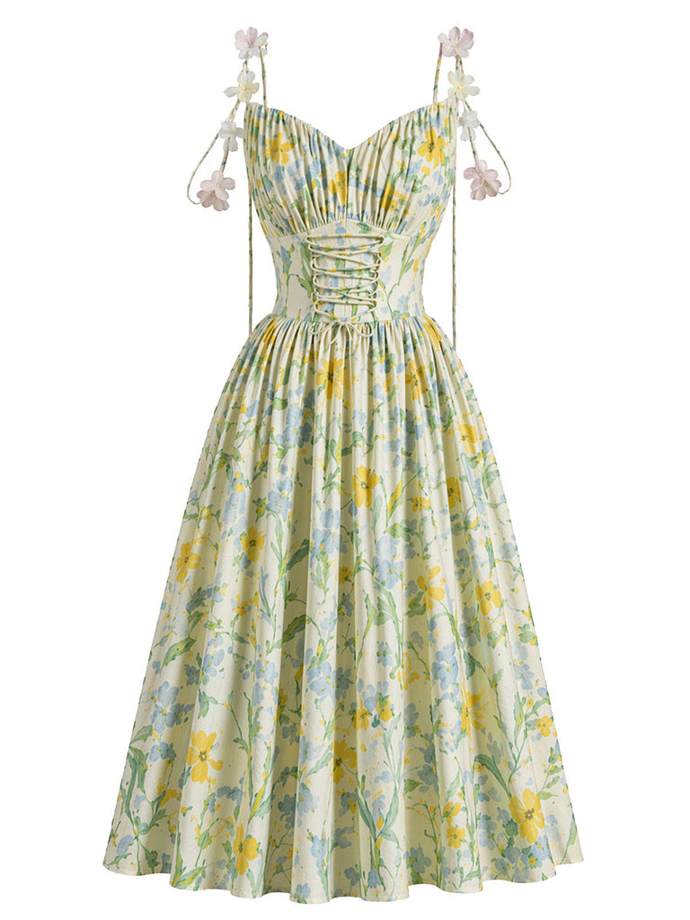 [Pre-Sale] Chartreuse 1930s Vintage Retro Dress 2