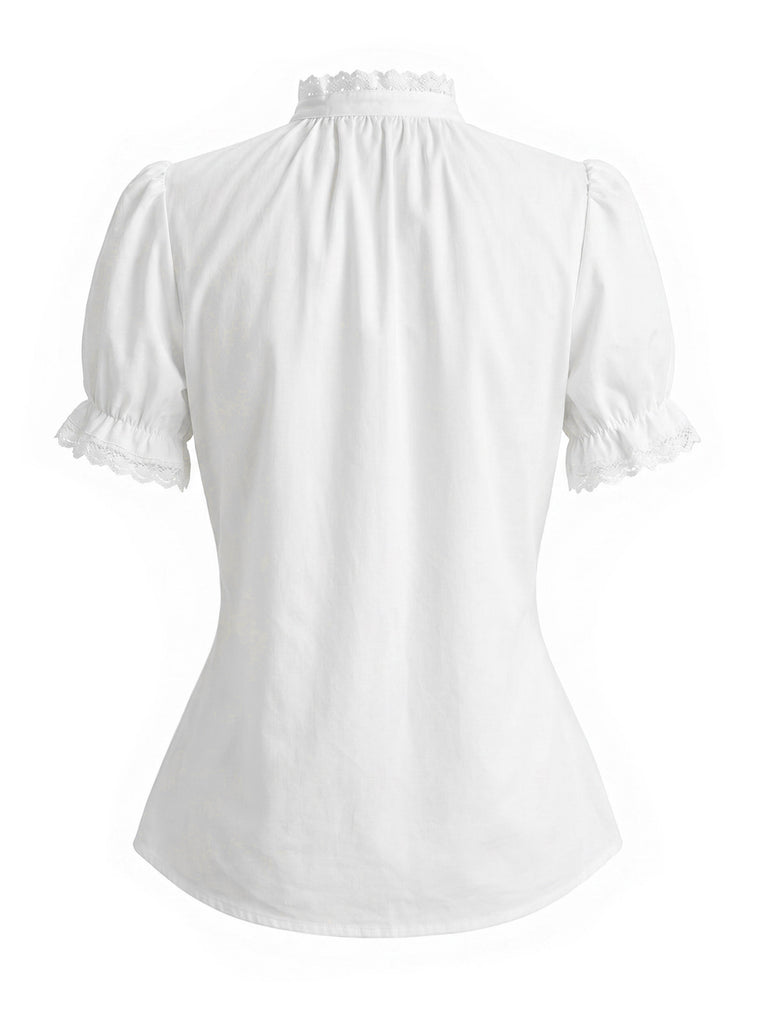 [Pre-Sale] White 1950s Lace Blouse 4