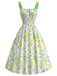 [Pre-Sale] Chartreuse 1950s Satin Dress 3