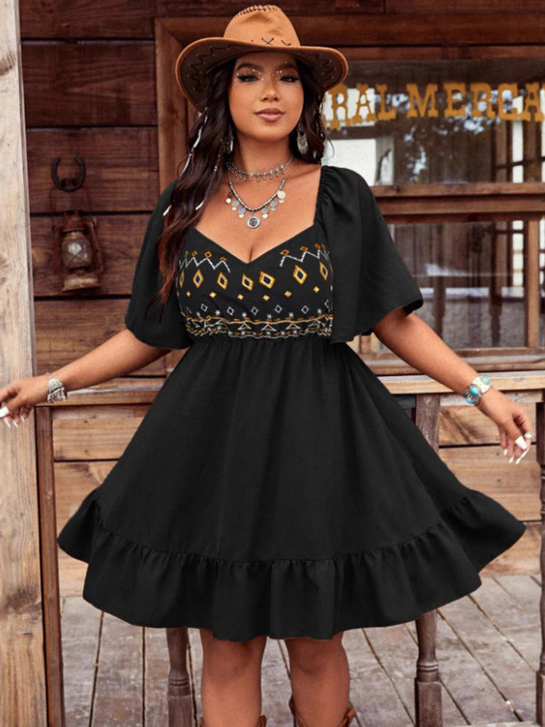 Black 1950s Vintage Retro Dress 7