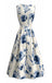 Beige 1950s Floral Vintage Classic Dress 2