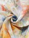 White 1940s Floral Print Long Sleeve Button Belted Dress