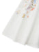 White 1940s Floral Print Long Sleeve Button Belted Dress