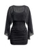 Dark Coffee 1960s Mesh Dress