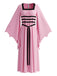Pink 1980s Gothic Square Neck Batwing Sleeve Tie Dress