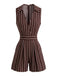 Brown 1950s Striped Vintage Classic Romper 2
