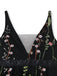 Black 1930s V Neck Vintage Dress 4