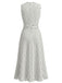 White 1930s Vintage Retro Dress 4