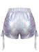 1960s Holographic Drawstring Metallic Shorts