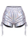 1960s Holographic Drawstring Metallic Shorts