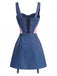 [Pre-Sale] Blue 1950s Denim Lace Corset Top & Chain Mini Skirt