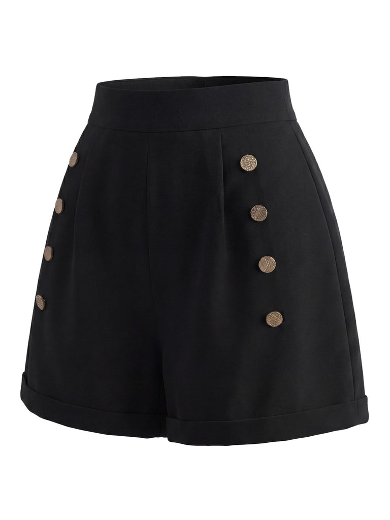 [Pre-Sale] Black 1950s Ruffle Shorts 7