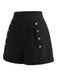 [Pre-Sale] Black 1950s Ruffle Shorts 7