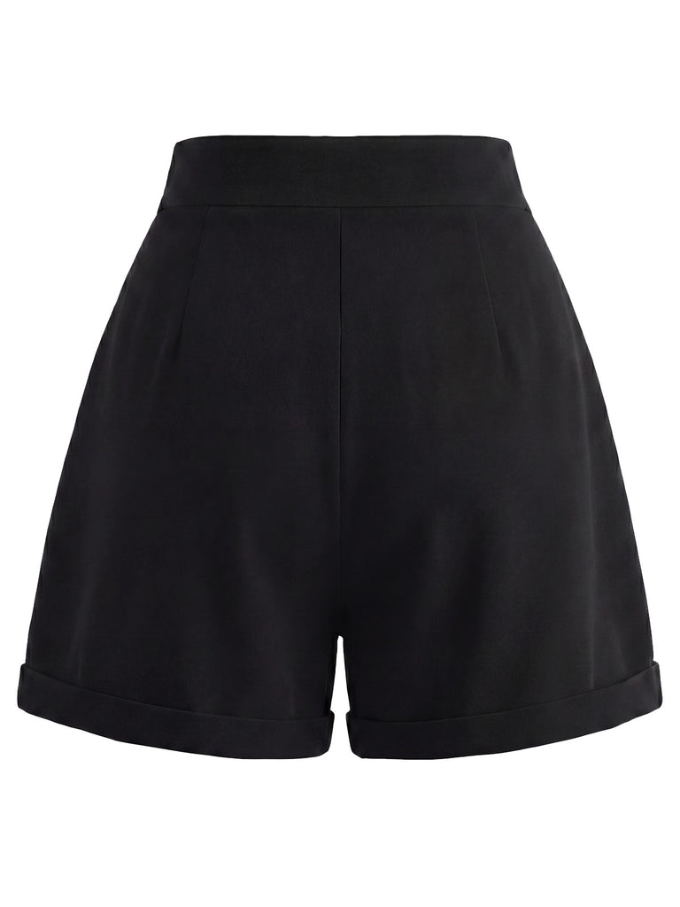 [Pre-Sale] Black 1950s Ruffle Shorts 8