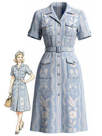 [Pre-Sale] Blw 1940s Floral Vintage Classic Dress