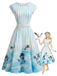 [Pre-Sale] Light Blue 1950s Striped Bow Dress