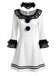 Black White 1940s Vintage Dress 3