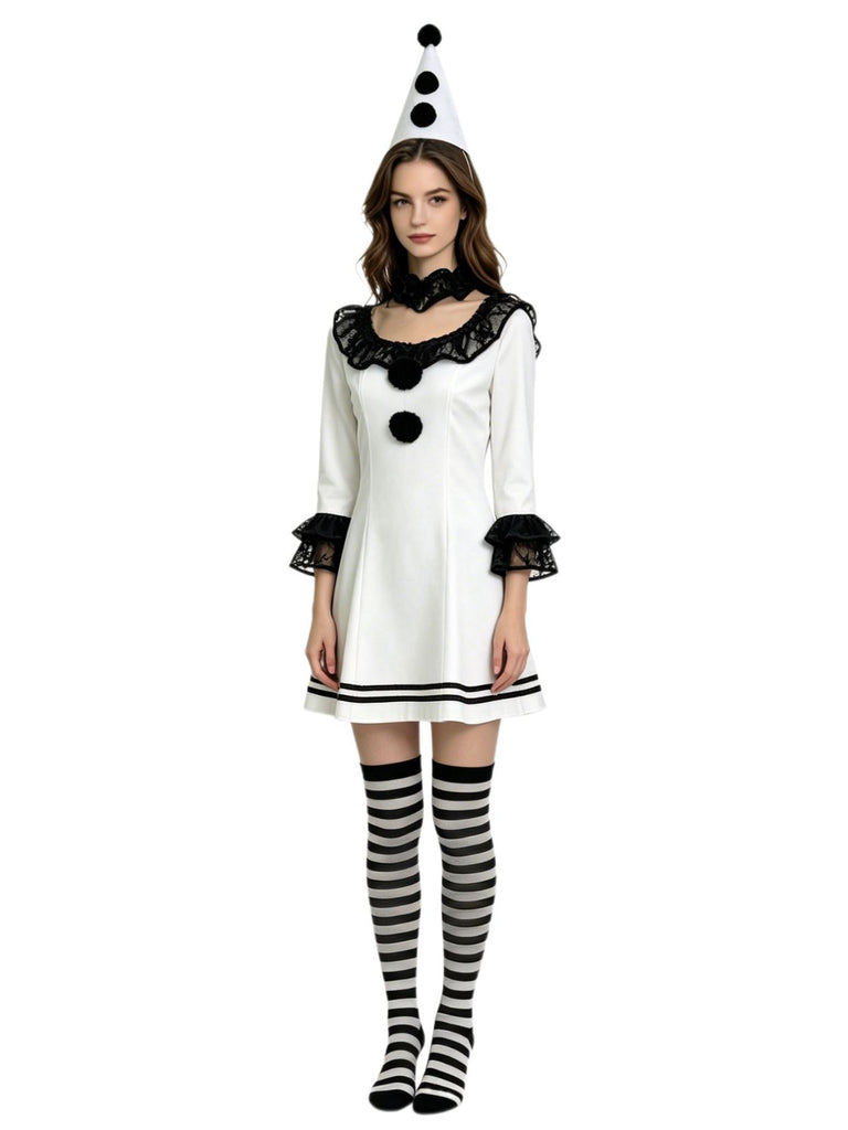 Black White 1940s Vintage Dress 4