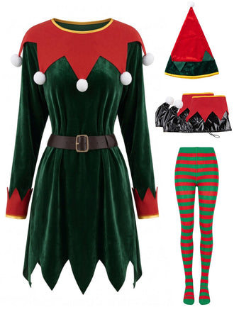 Green 1940s Christmas Dress 1