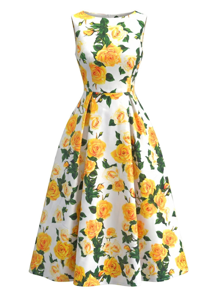 1940s Floral Vintage Classic Dress 8