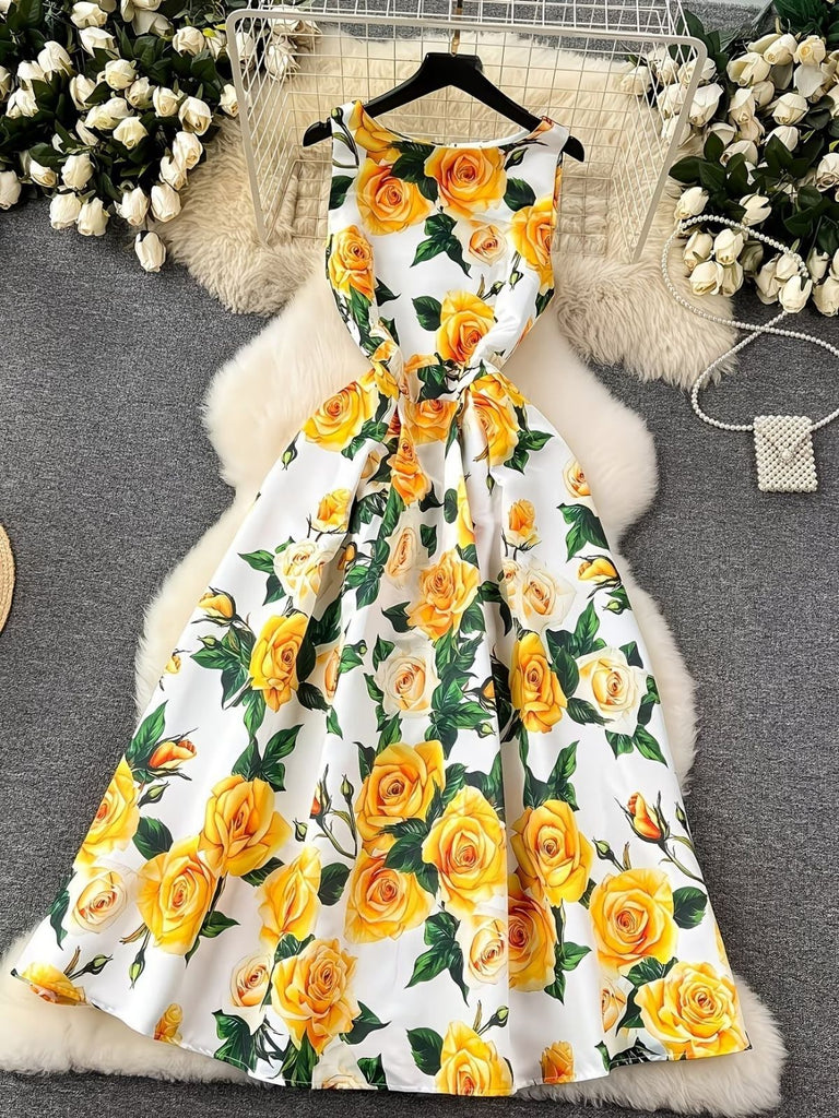 1940s Floral Vintage Classic Dress 10