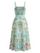 Ice Green 1950s Floral Belted Top 2