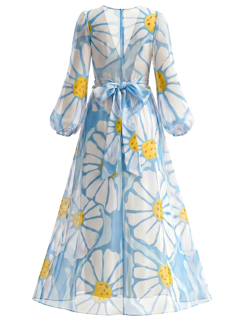 [Pre-Sale] Blw 1980s Floral V Neck Dress