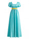 Ice Green 1920s Floral Satin Patchwork Dress 8