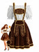 Dark Coffee 1950s Floral Two Piece Set 2