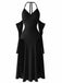 Black 1960s Halter Dress 2