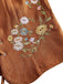 Light Brown 1950s Floral Square Neck Top 3