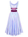 Lavender 1950s Princess Draped Halloween Costume Dress