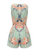 [Pre-Sale] Ice Green 1950s Floral V Neck Jumpsuit 3