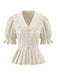 Beige 1970s Vintage Blouse