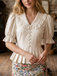 Beige 1970s Vintage Blouse 3