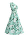 Ice Green 1950s Floral Vintage Classic Dress 2
