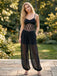 1980s Lace Sheer Mesh Cami Jumpsuit