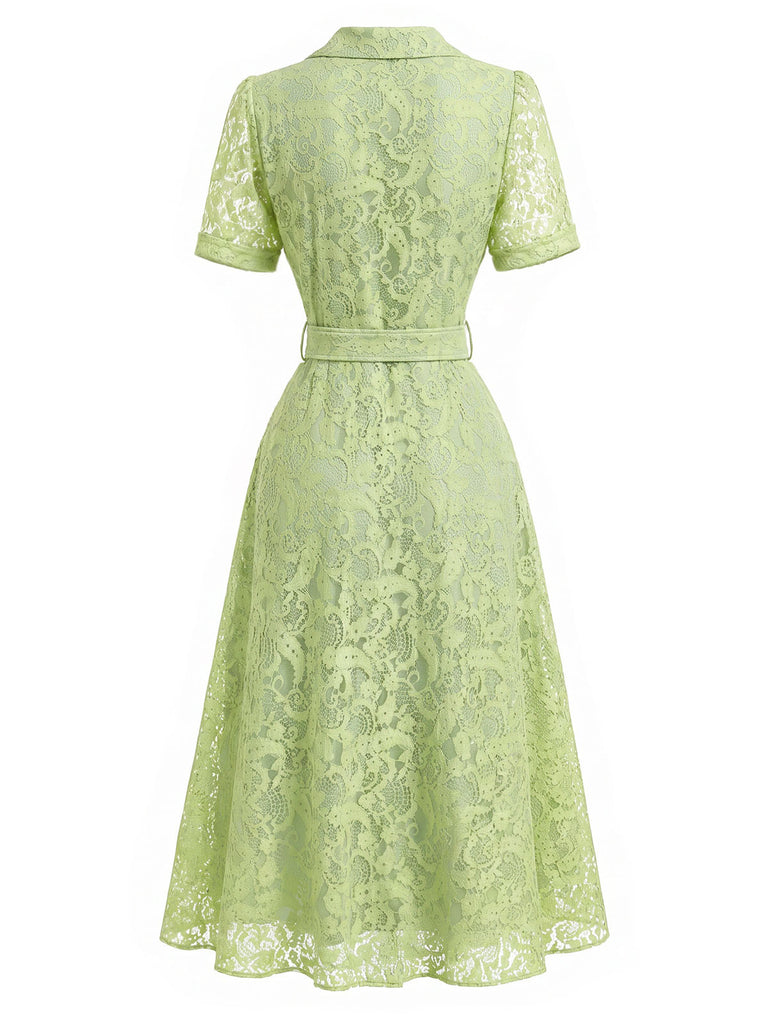 [Pre-Sale] Chartreuse 1960s Lace Dress 4