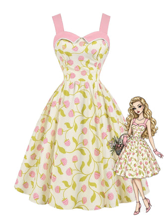 [Pre-Sale] Chartreuse 1950s Floral Dress