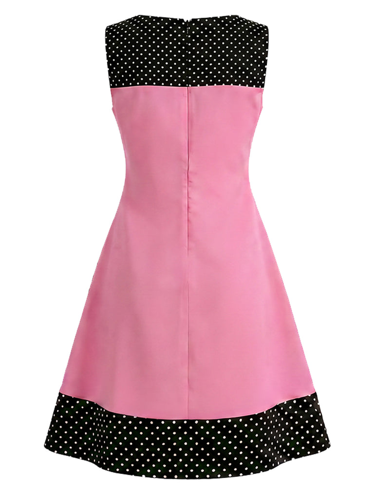 [Pre-Sale] Peach Pink 1960s Floral Bow Dress 3