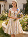 [Pre-Sale] Cream Color 1950s Floral Bow Dress 4